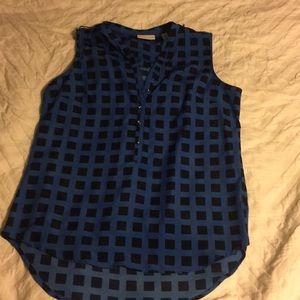 *LAST CHANCE* New York and Co. Blue and black checkered top